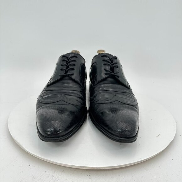 Dolce & Gabbana Men Size 8 Black Genuine Leather Lace Up Derby Dress Shoes main image 12